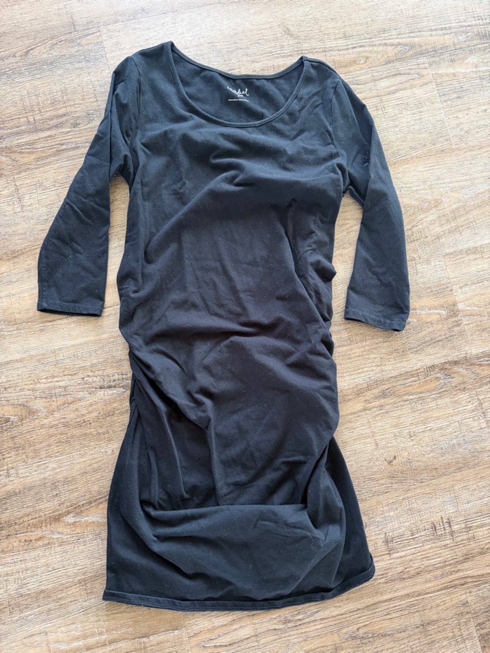 Isabel Maternity by Ingrid & Isabel Black Ruched Maternity Dress